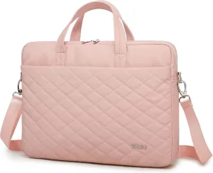 Kinmac Laptop Bag,Laptop Sleeve Case Shoulder Bag For MacBook Air Pro 13 inch,MacBook Pro 14 inch and 13 inch to 14 inch Laptop (Pink Embroider)
