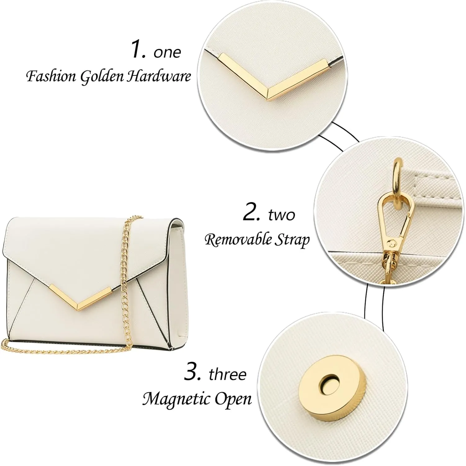 KKXIU Women Elegant Faux Leather Evening Envelope Clutch Purse Foldover Bags for Party Wedding Prom