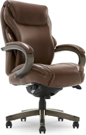 La-Z-Boy Hyland Ergonomic Faux Leather Swivel Executive Chair, Brown (CHR10044C)