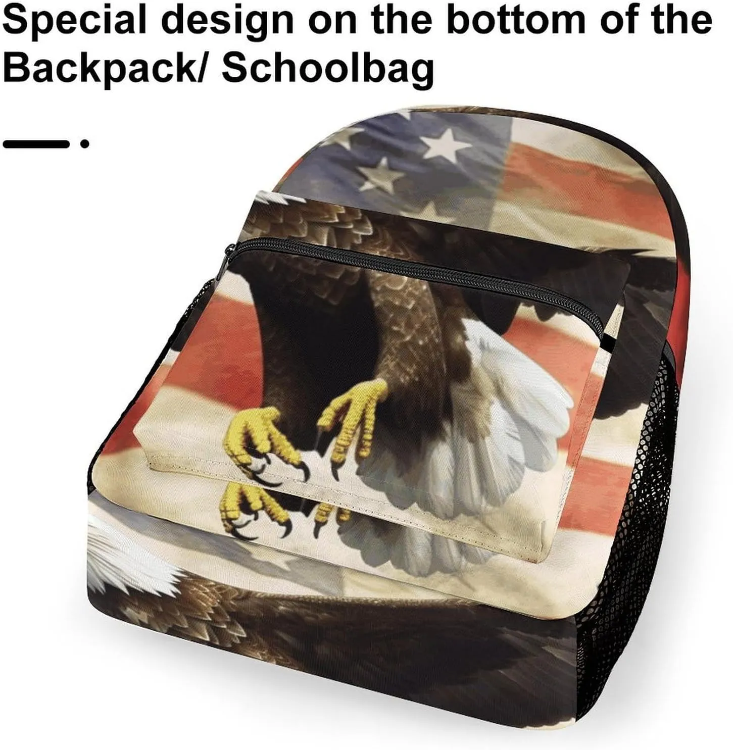 Laptop Backpack for Men Women Lightweight Daypack with Compartment Rucksack Flag Fly Eagle Laptop Bag