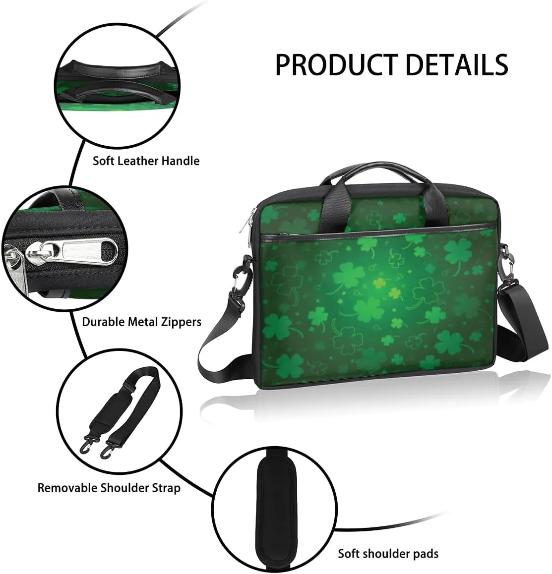 Laptop Bag Case Shoulder Messenger Carrying Bag 13 14 15 Inch Waterproof Computer Sleeve Cover