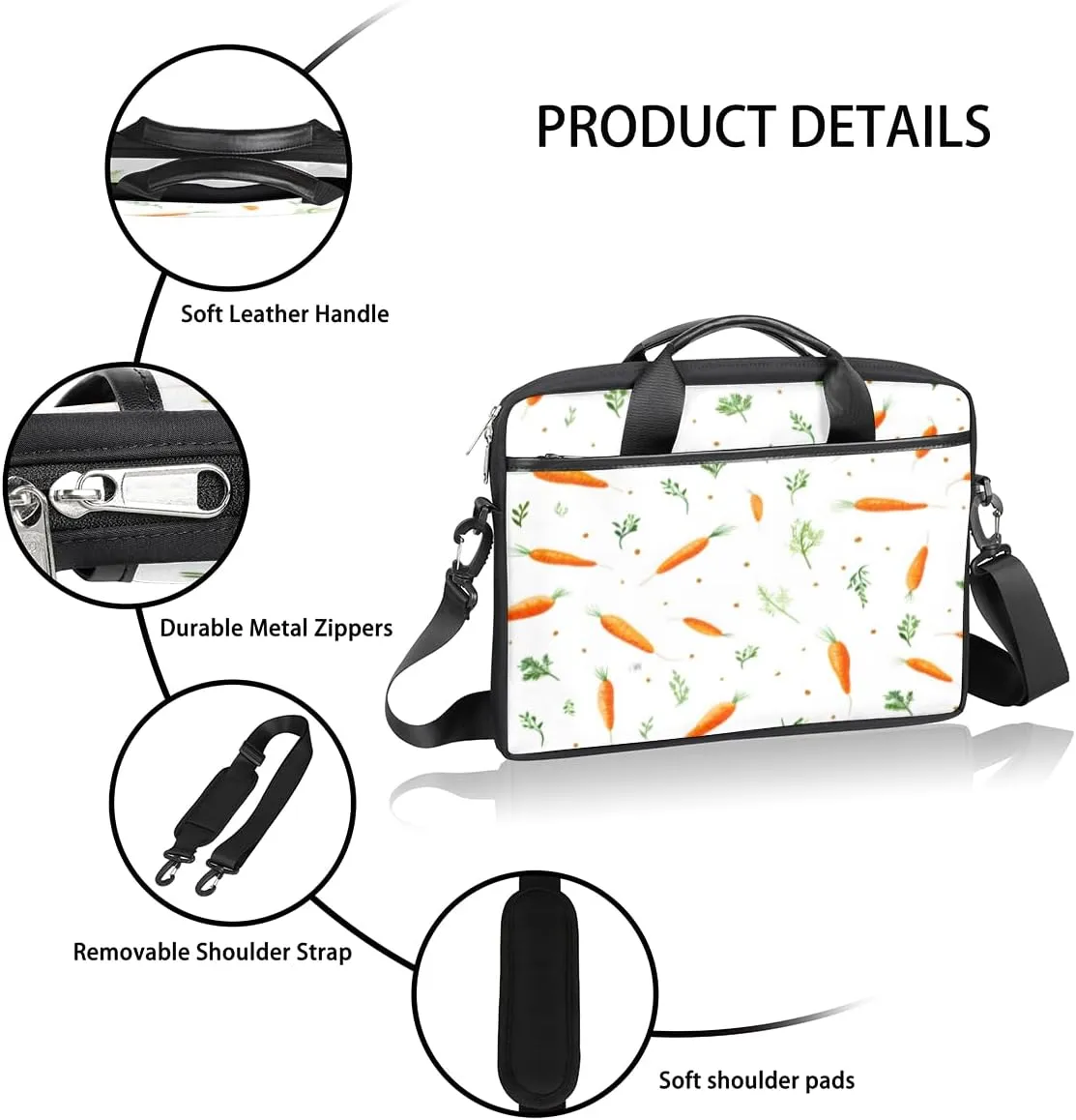 Laptop Bag Case Shoulder Messenger Carrying Bag 13 14 15 Inch Waterproof Computer Sleeve Cover