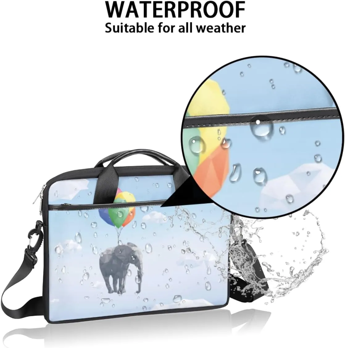 Laptop Bag Case Shoulder Messenger Carrying Bag 13 14 15 Inch Waterproof Computer Sleeve Cover