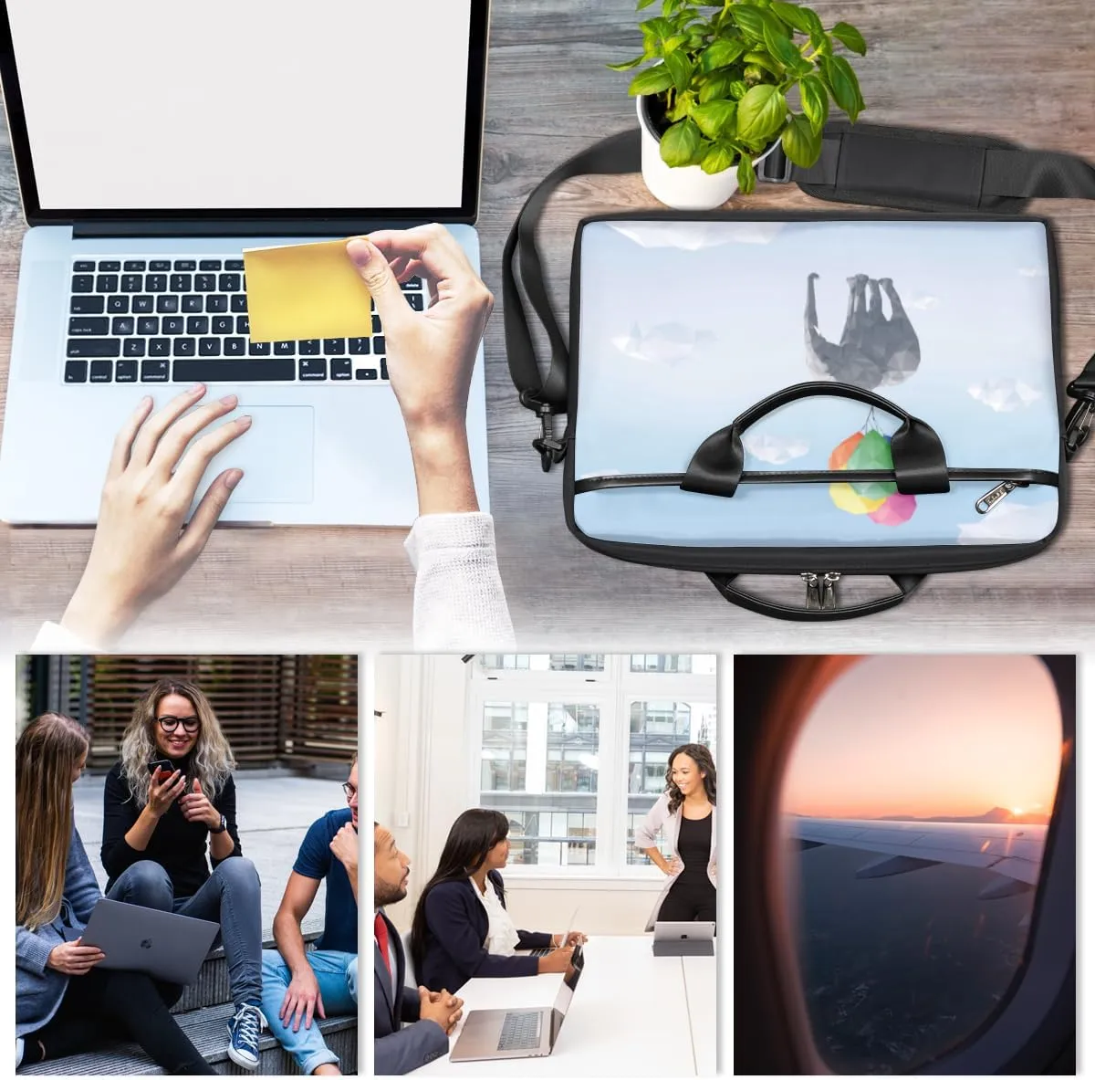 Laptop Bag Case Shoulder Messenger Carrying Bag 13 14 15 Inch Waterproof Computer Sleeve Cover
