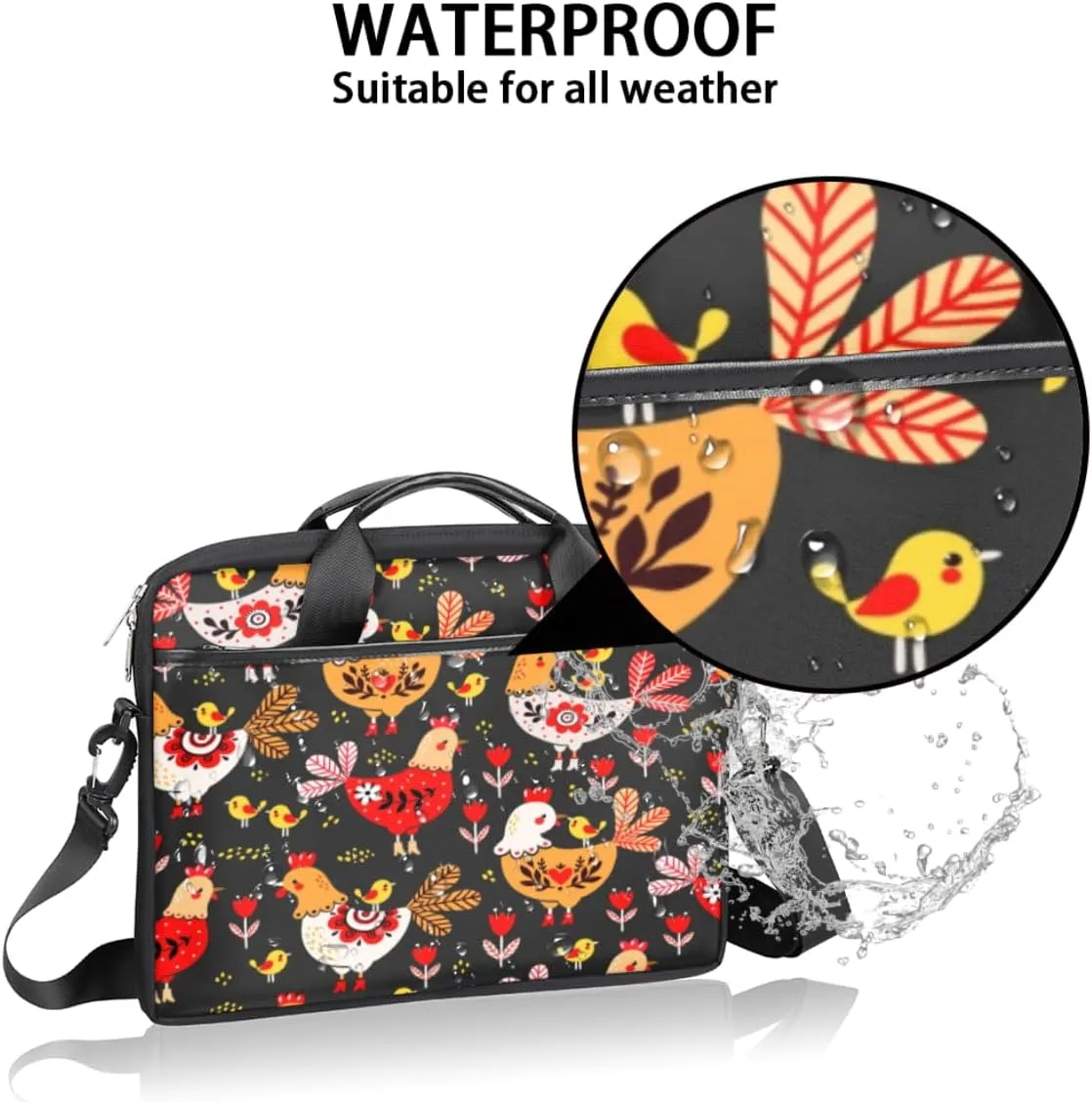 Laptop Bag Case Shoulder Messenger Carrying Bag 13 14 15 Inch Waterproof Computer Sleeve Cover