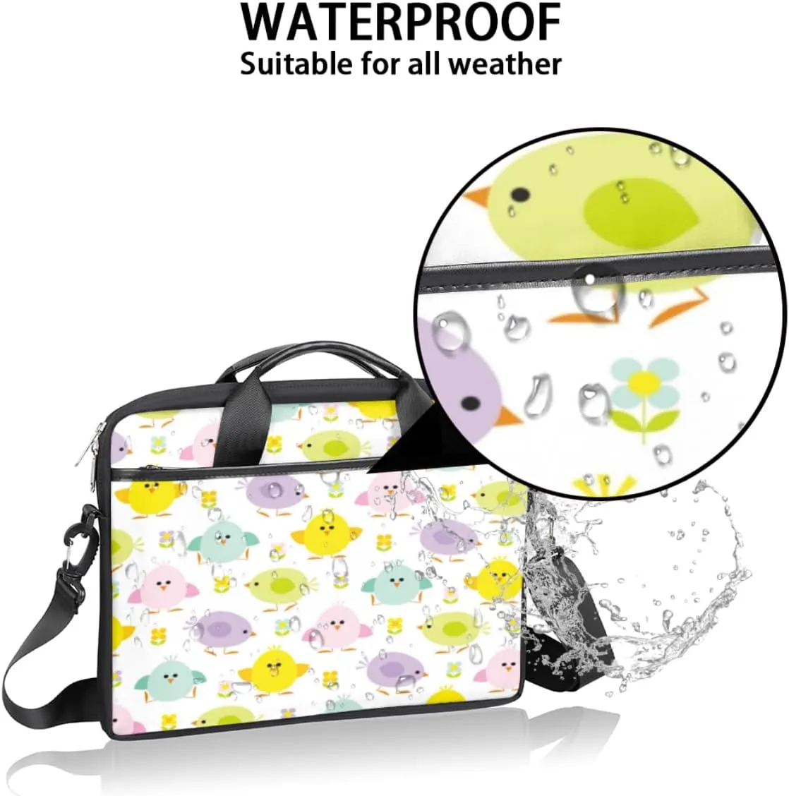 Laptop Bag Case Shoulder Messenger Carrying Bag 13 14 15 Inch Waterproof Computer Sleeve Cover