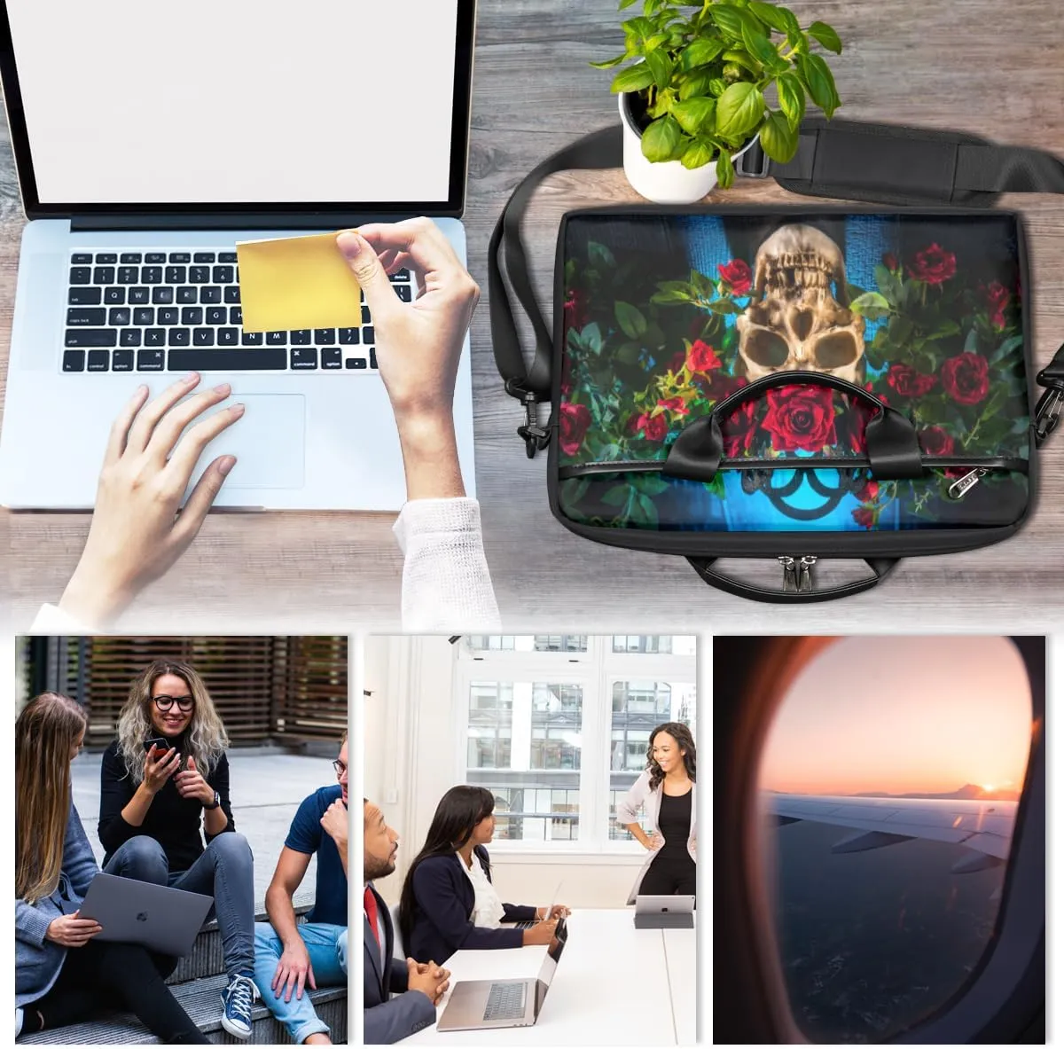 Laptop Bag Case Shoulder Messenger Carrying Bag 13 14 15 Inch Waterproof Computer Sleeve Cover