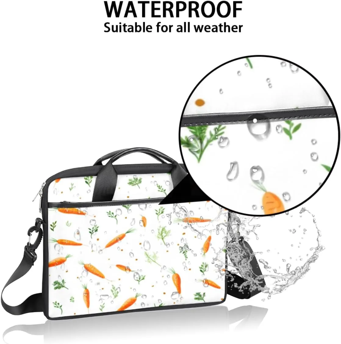 Laptop Bag Case Shoulder Messenger Carrying Bag 13 14 15 Inch Waterproof Computer Sleeve Cover
