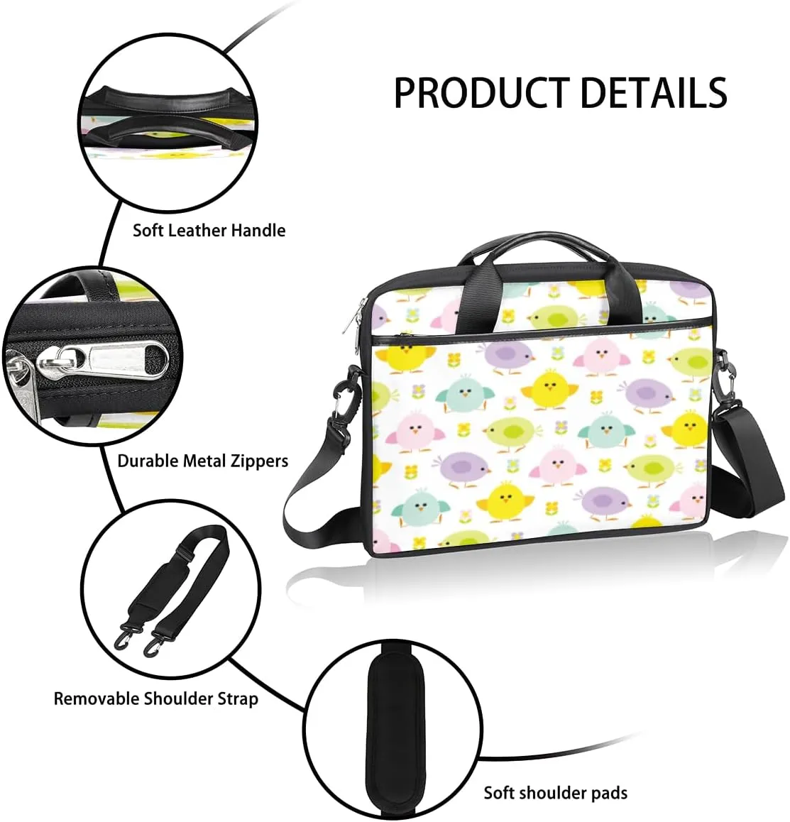 Laptop Bag Case Shoulder Messenger Carrying Bag 13 14 15 Inch Waterproof Computer Sleeve Cover