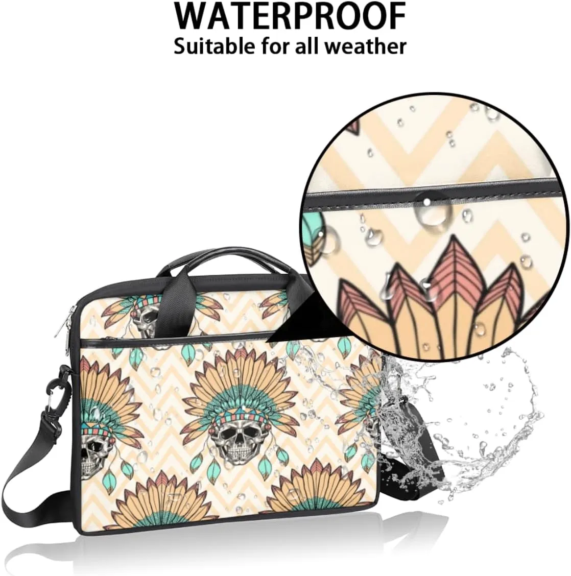 Laptop Bag Case Shoulder Messenger Carrying Bag 13 14 15 Inch Waterproof Computer Sleeve Cover