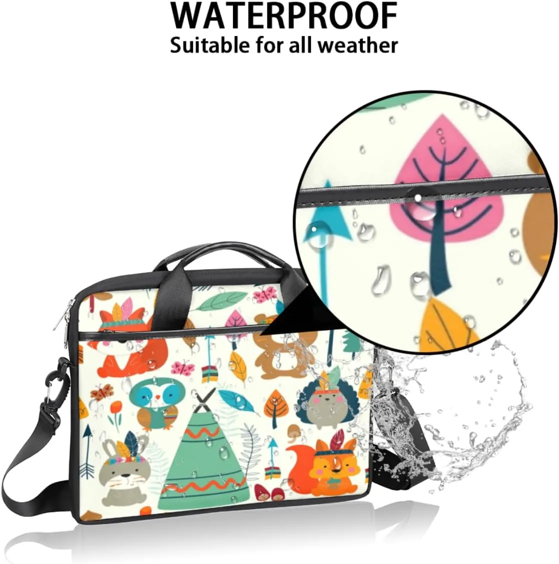 Laptop Bag Case Shoulder Messenger Carrying Bag 13 14 15 Inch Waterproof Computer Sleeve Cover