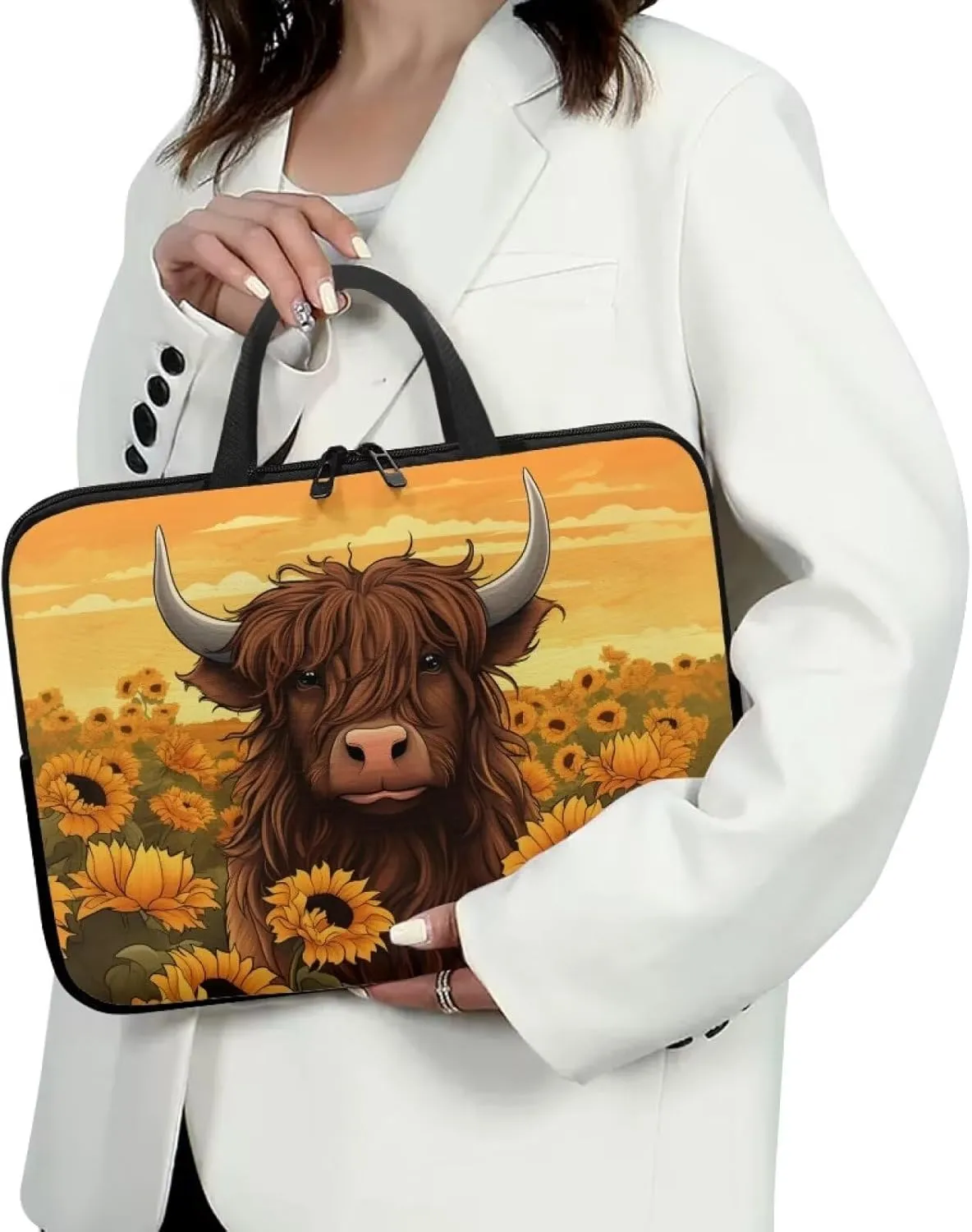 Laptop Carrying Case for Women Men Trendy 10-17 Inch Laptop Bags with Durable Hand Strap Nice Gifts for Friends