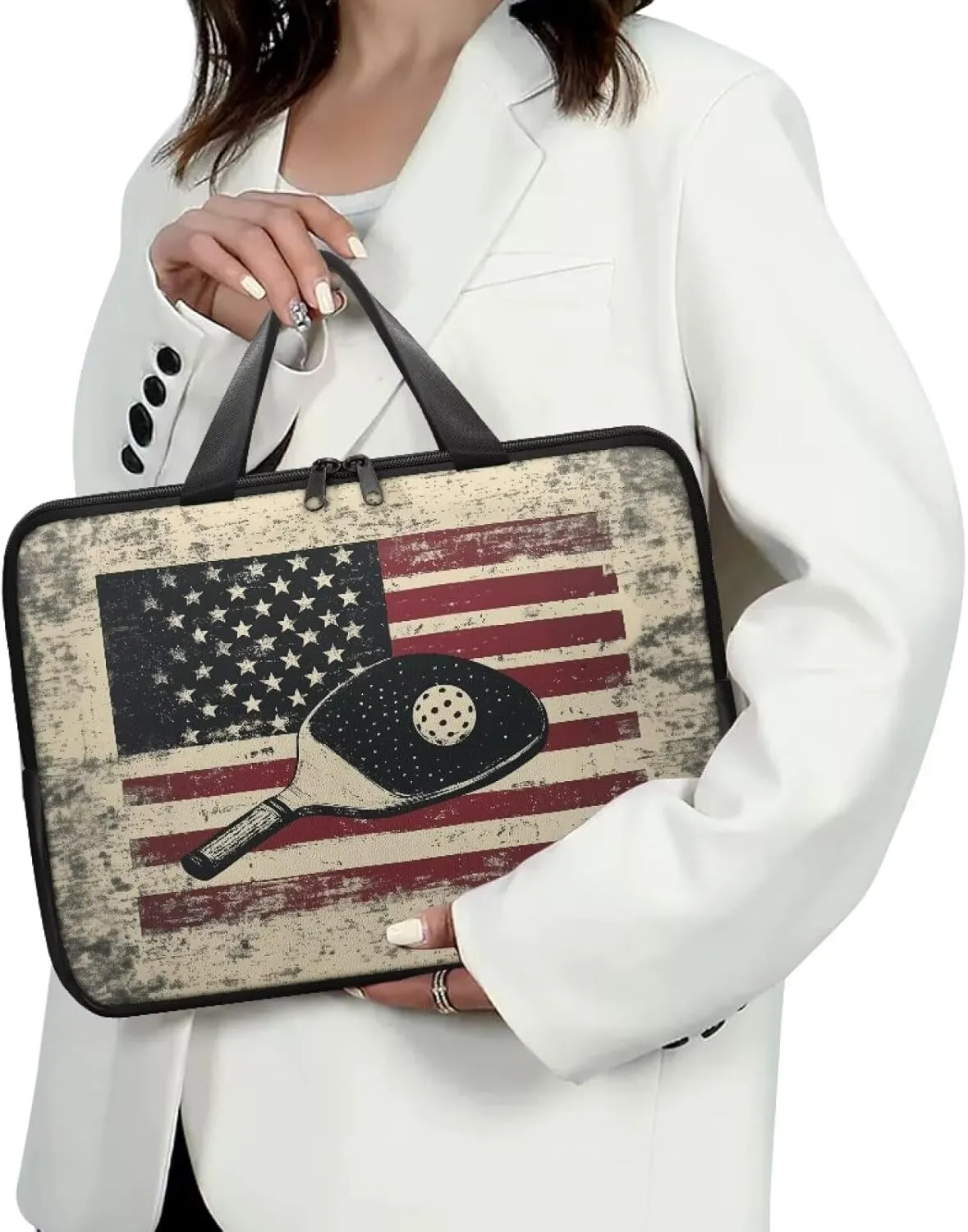 Laptop Carrying Case Large Capacity Travel Laptop Bag Waterproof Briefcase Portable Computer Protective Sleeves