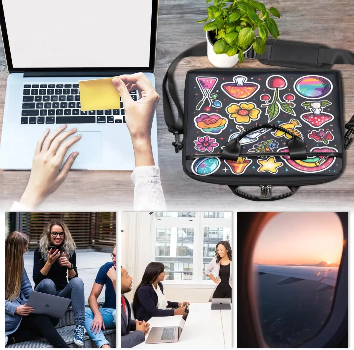 Laptop Shoulder Bag for 13-15 Inch Waterproof Laptop Sleeve Case Bag Slim Computer Carry Case Computer Cases for Laptops