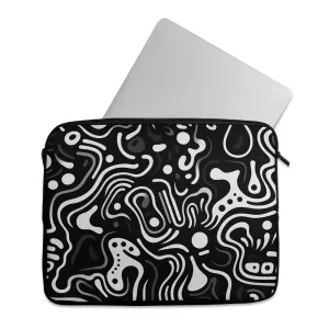 Laptop Sleeve Black and white abstract