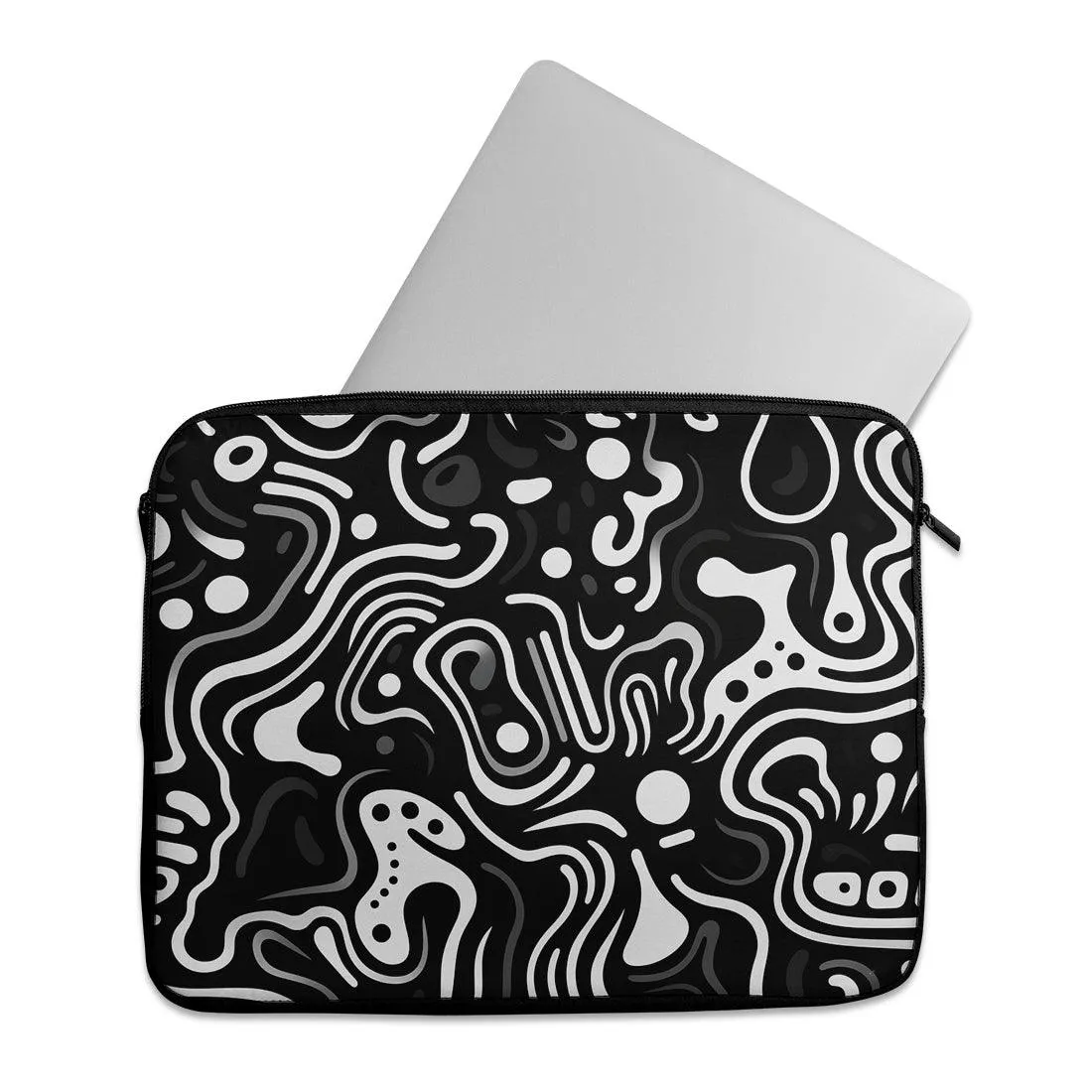 Laptop Sleeve Black and white abstract