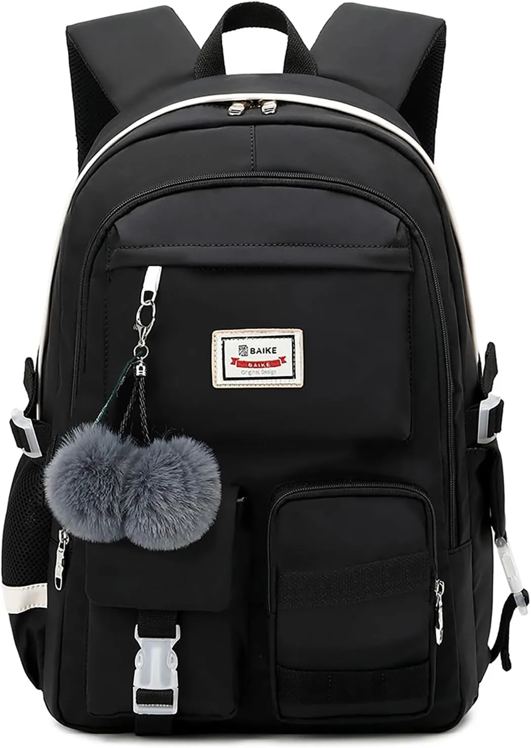 Large Backpack Girl Backpack Teen Girls Bookbag College Women Middle High School School Bag For Big Student Laptop Backpack (Black)