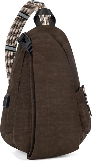 Large Sling Bag Nylon Purse Crossbody Bags for Women Waterproof Shoulder Bag for Women Men Travel Hiking