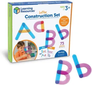 Learning Resources Letter Construction, Homeschool, School Activity Set, Play School, 60 Pieces, Ages 3 