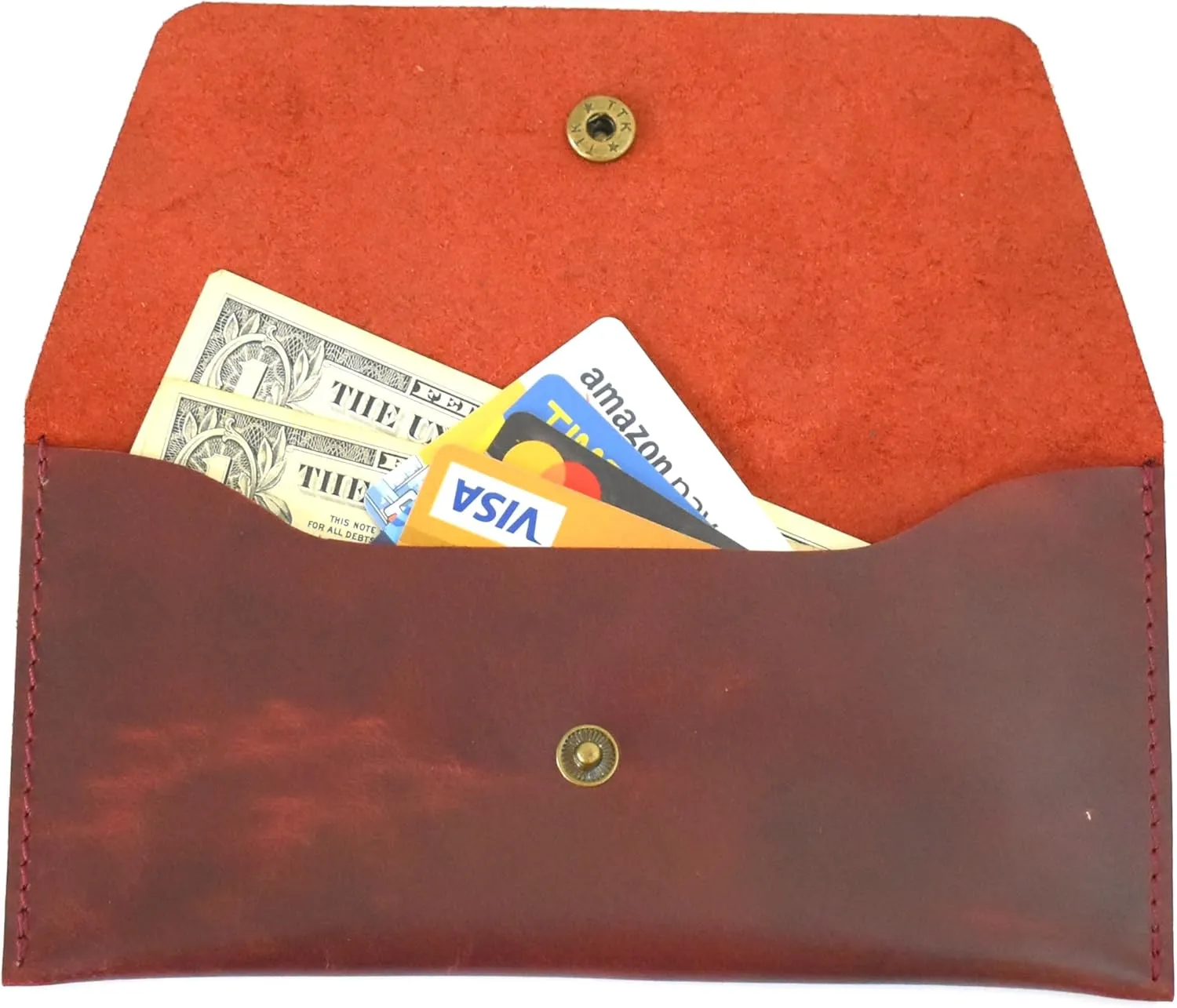 Leather Currency Pouch, Money Bag Organiser, Travel Wallet for Him and Her, Handmade Cash Envelope, Utility Pouch, Dollar Bills Envelope