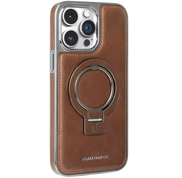 Leather Ring Holder Stand Drop Protection Case