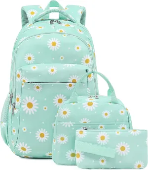 LEDAOU Backpack for Kids Boys School Bags Teen Bookbags Set School Backpack with Lunch Box and Pencil Case