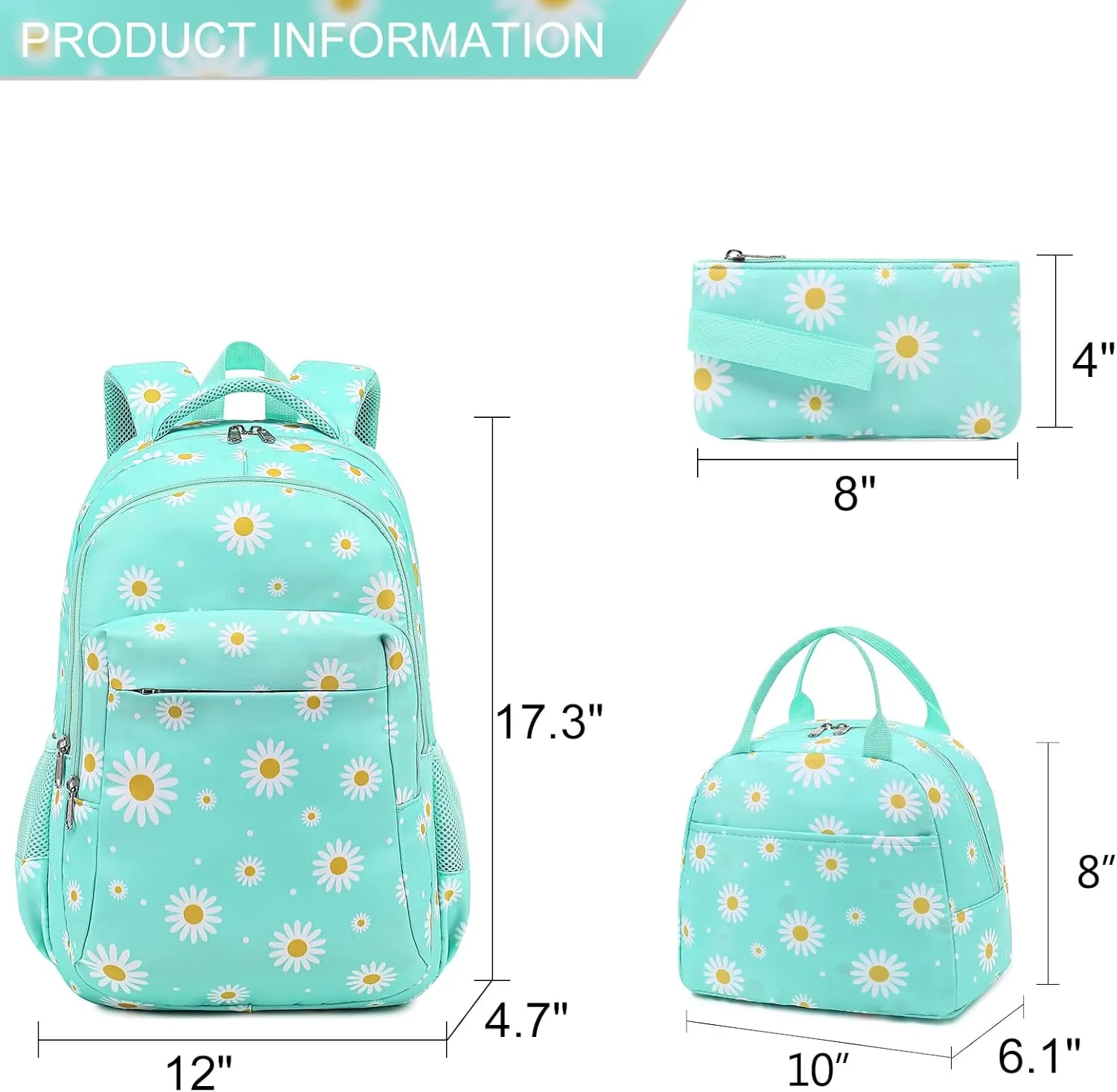 LEDAOU Backpack for Kids Boys School Bags Teen Bookbags Set School Backpack with Lunch Box and Pencil Case