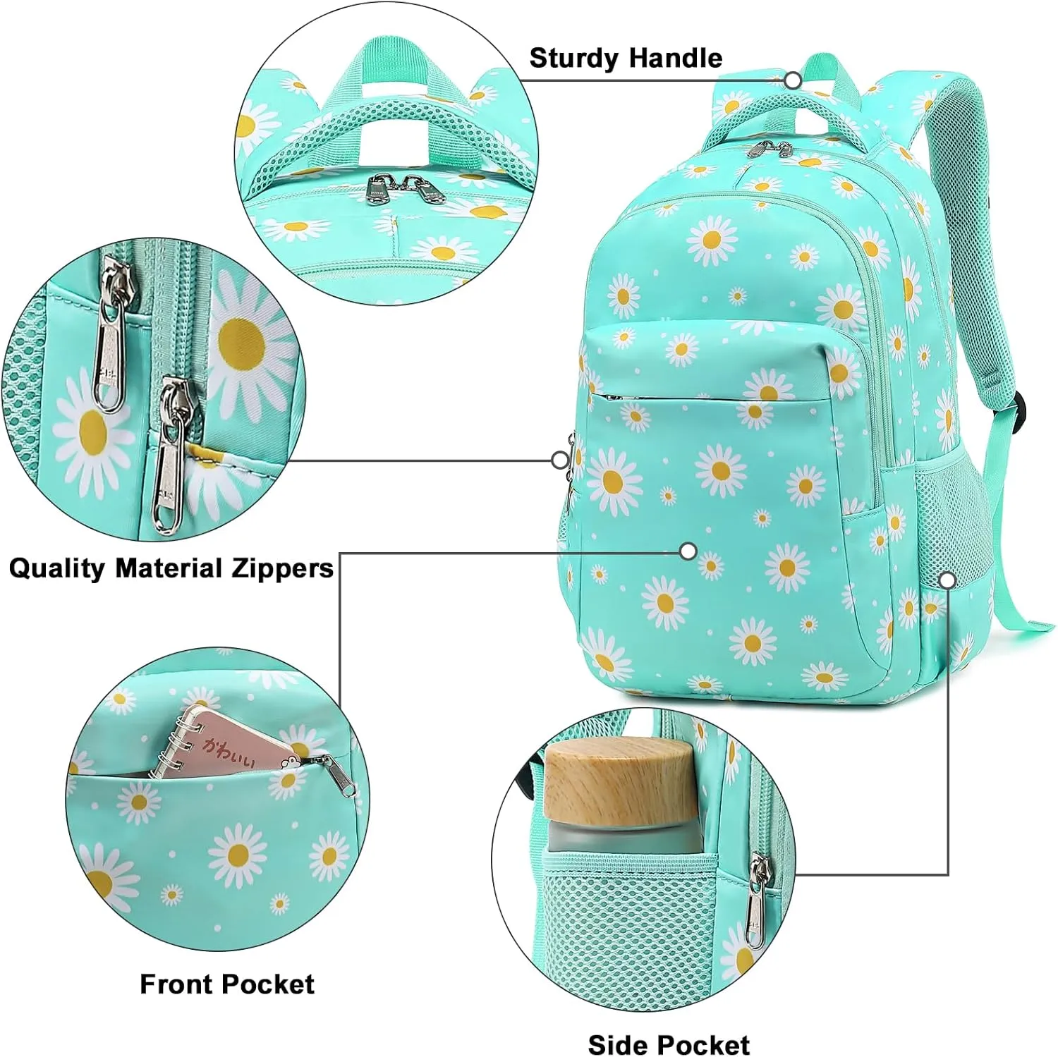 LEDAOU Backpack for Kids Boys School Bags Teen Bookbags Set School Backpack with Lunch Box and Pencil Case