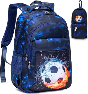 LEDAOU Kids Preschool Backpack Pencil Case Pouch Boys Girls Kindergarten BookBag Primary Waterproof School Bag 7 Pockets with Chest Strap