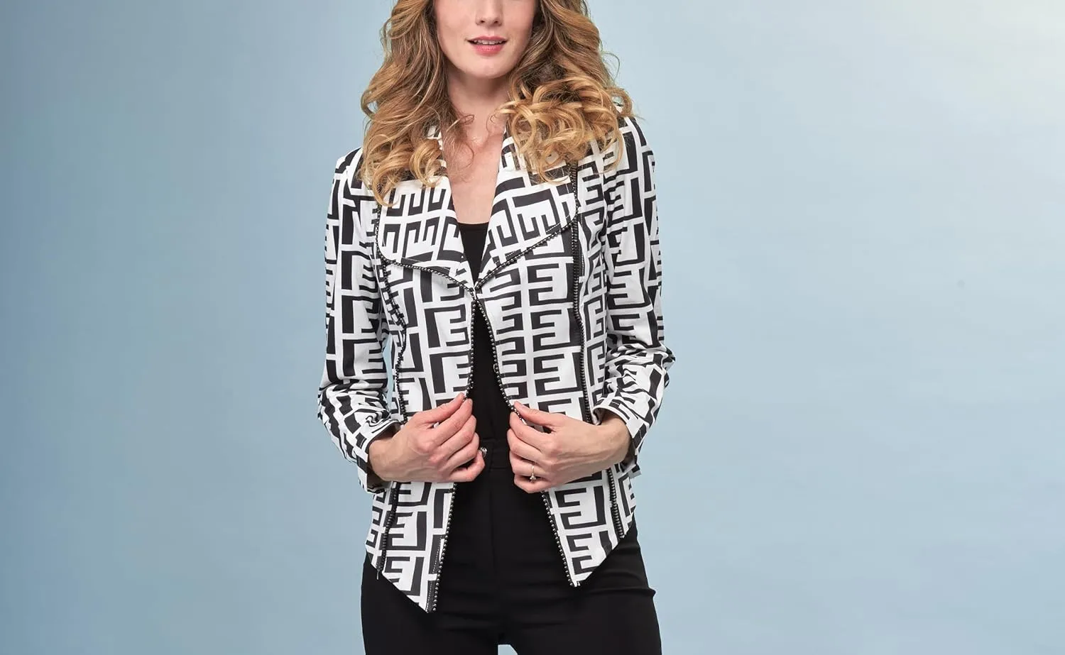 Lena Gabrielle 4 Way Stretch Faux Vegan Metallic Leather Moto Jacket in Liquid Candy Joy, BCJ76A03SHPR