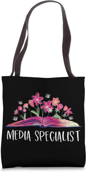 Library Media Specialist Flowers Library Media Specialists Tote Bag