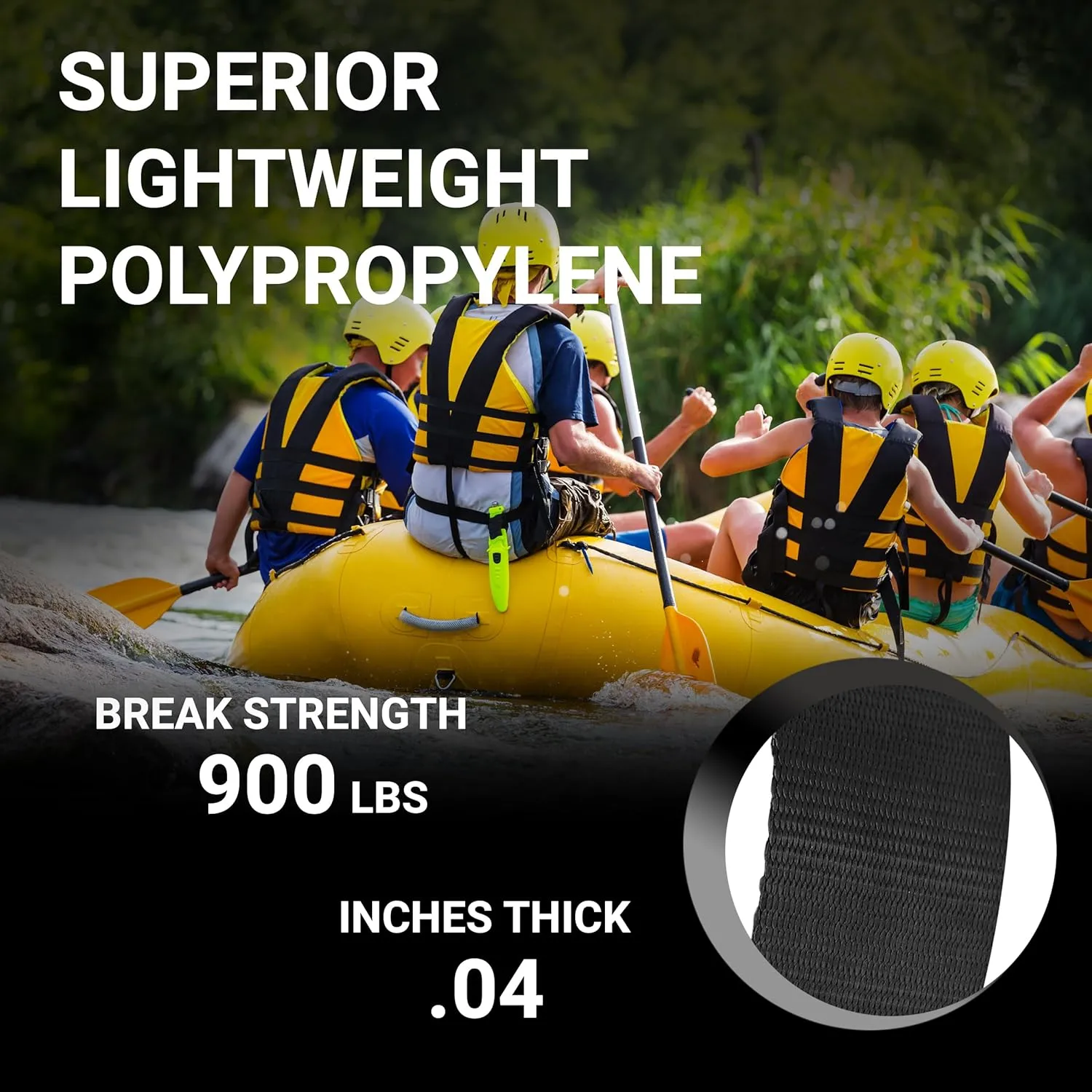 Lightweight Polypropylene Webbing - Poly Strapping for Outdoor DIY Gear Repair, Pet Collars, Crafts – 1.5 Inch by 10, 25, or 50 Yards, Over 20 Colors
