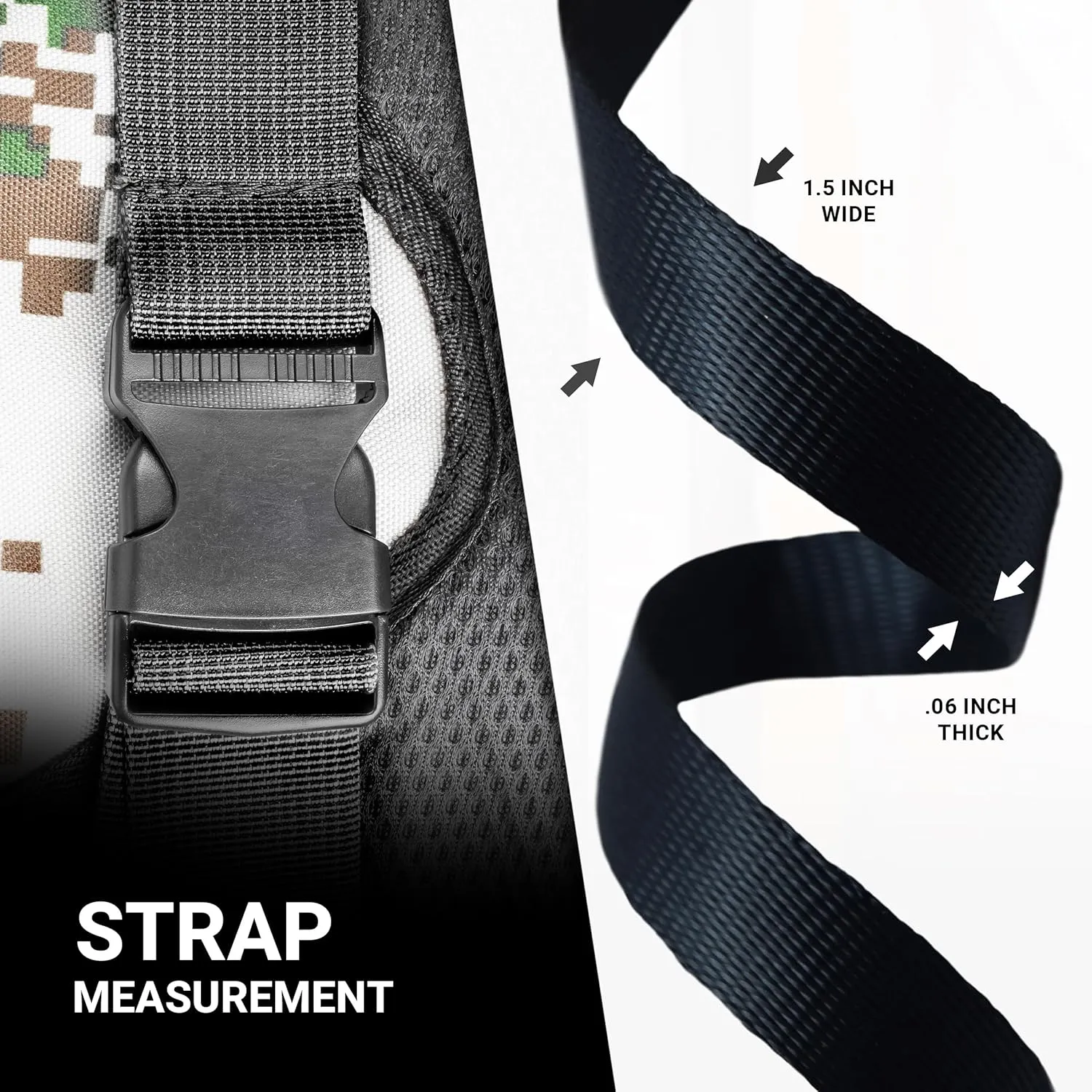 Lightweight Polypropylene Webbing - Poly Strapping for Outdoor DIY Gear Repair, Pet Collars, Crafts – 1.5 Inch by 10, 25, or 50 Yards, Over 20 Colors