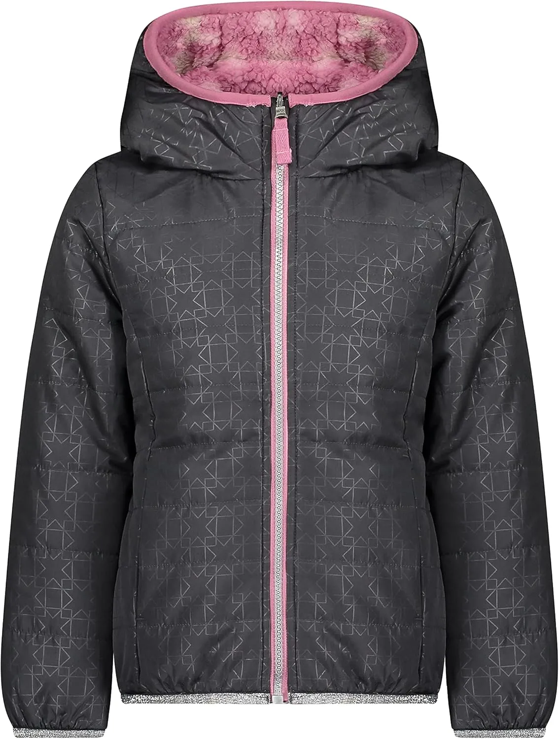 LONDON FOG Girls' Midweight Fleece Lined Jacket