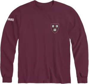 Long Sleeve Cotton Adult T-Shirt, School Mascot Logo