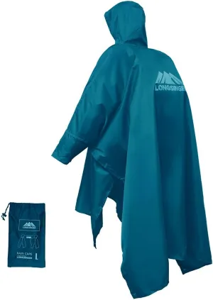 longsinger Rain Poncho for Adult, Waterproof Rain Poncho with Hood and Sleeve, Ideal for Hiking, Hunting, Camping
