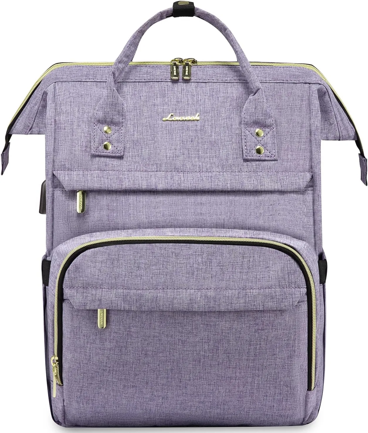 LOVEVOOK College Laptop Backpack, 15.6 Inch Travel Backpack for College, Waterproof Work Backpack Woman for Teacher Nurse Anti-theft Travel Back Pack, Gifts for Women, Purple