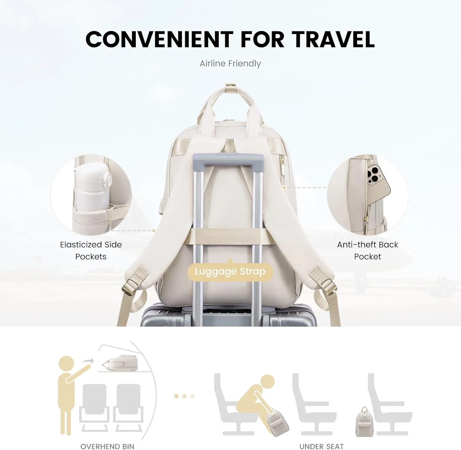 LOVEVOOK Laptop Backpack Purse for Women, 15.6 Inch Travel Laptop Bag with USB Port, Waterproof Work Teacher Nurse Computer Backpack, Durable Casual Daypack