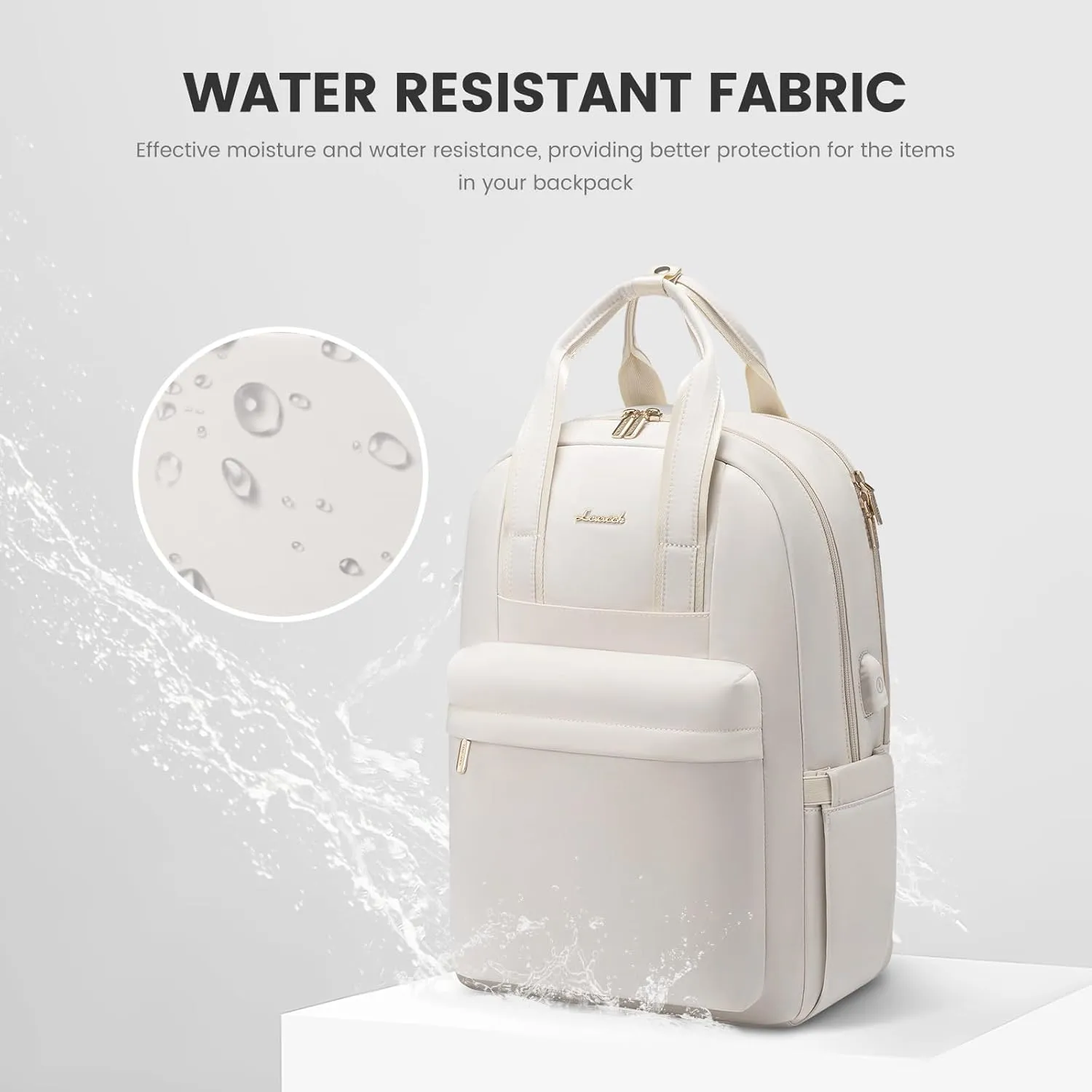 LOVEVOOK Laptop Backpack Purse for Women, 15.6 Inch Travel Laptop Bag with USB Port, Waterproof Work Teacher Nurse Computer Backpack, Durable Casual Daypack