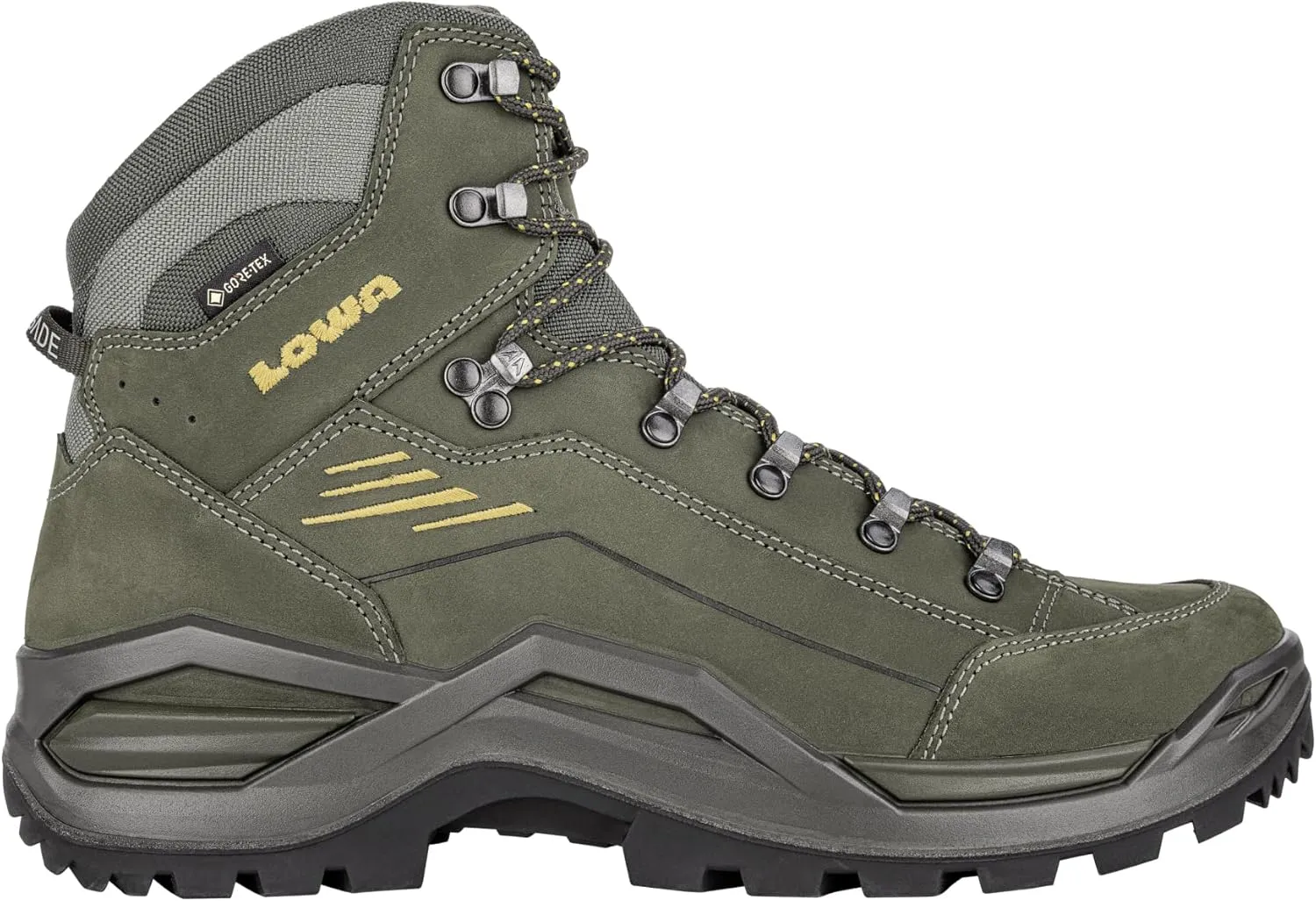 Lowa 311916 Renegade EVO GTX Mid Olive / Mustard Size 40.5, Smoke Green Grey, 7.5 US Men, Olive Mustard., 7.5