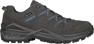 LOWA Mens Sirkos Evo GTX Lo Leather Textile Graphite Blue Shoes 11.5 US