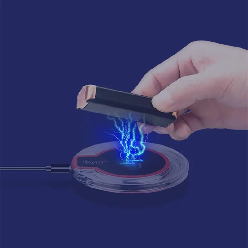 Luxury Arc Lighter Wireless Charging USB Rechargeable Lighter Leather Cover Touch Screen flameless Ignition Electric Lighter with Gift Box and Wireless Charger (Black-Black Leather)