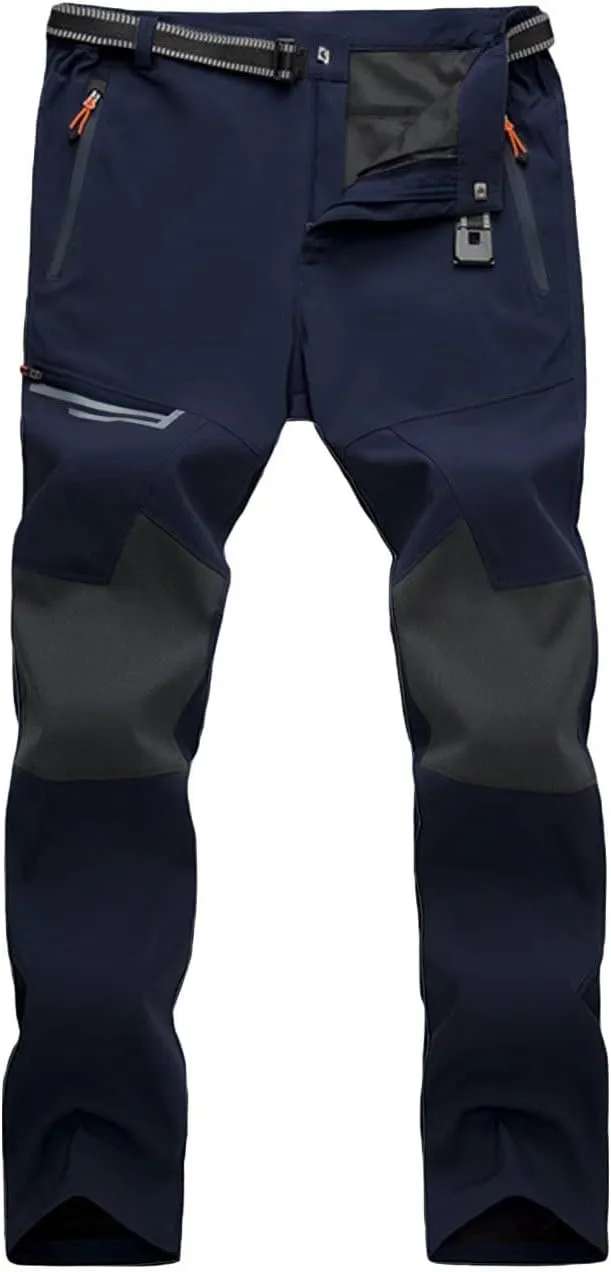 MAGCOMSEN Men's Hiking Pants Quick-Dry Water Resistant Lightweight Work Outdoor Pants with Zipper Pockets