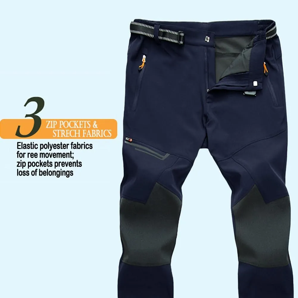 MAGCOMSEN Men's Hiking Pants Quick-Dry Water Resistant Lightweight Work Outdoor Pants with Zipper Pockets