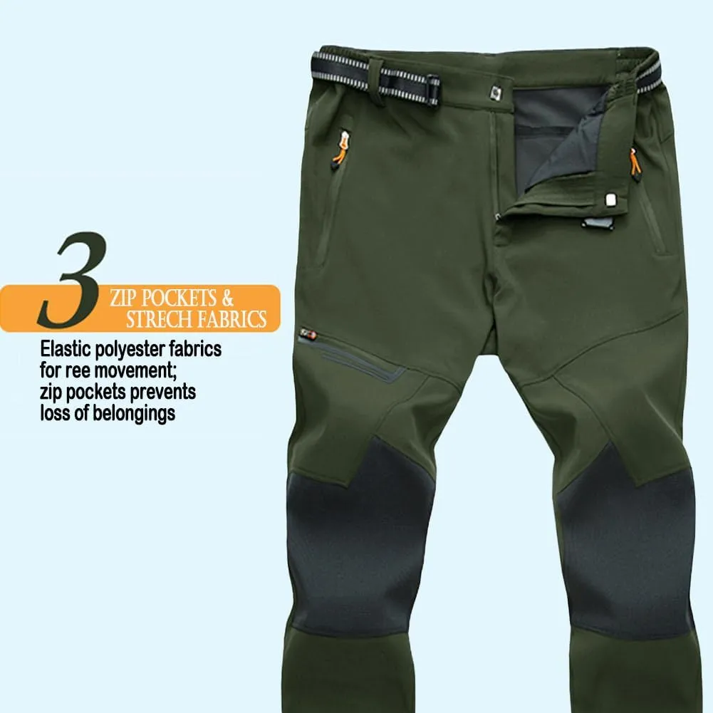 MAGCOMSEN Men's Hiking Pants Quick-Dry Water Resistant Lightweight Work Outdoor Pants with Zipper Pockets