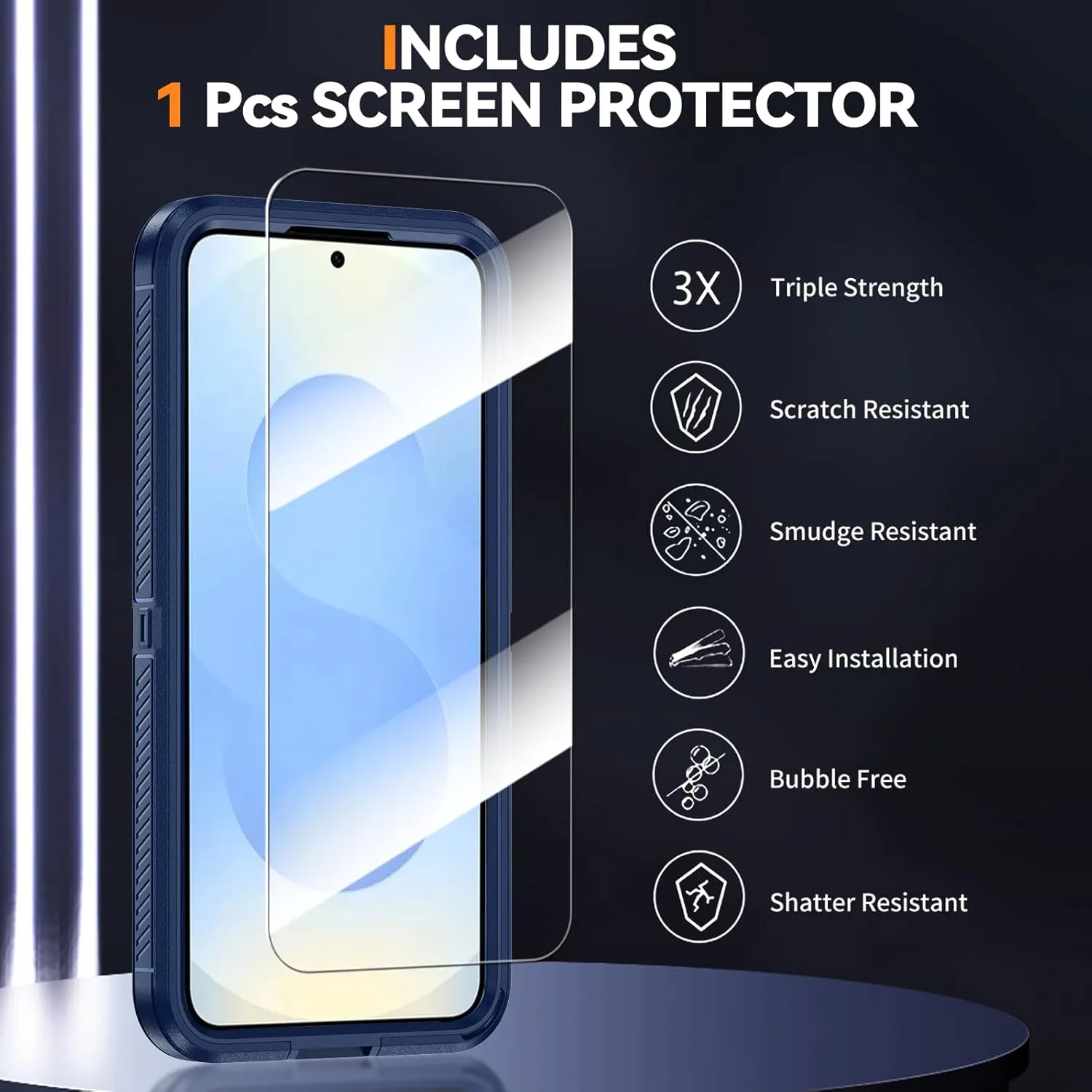 Magnetic Case for Samsung Galaxy S25  Plus with Screen Protector [Compatible with MagSafe Wireless Charging] [Dual Layer Military-Grade Protection] Heavy Duty Rugged Shockproof Protection Cover, Blue