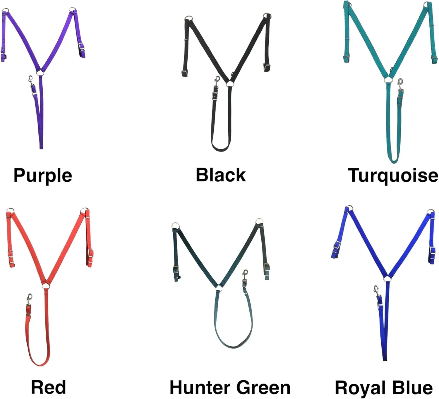 Majestic Ally Nylon Padded Breast Collar for Horses (Hunter Green, Full)
