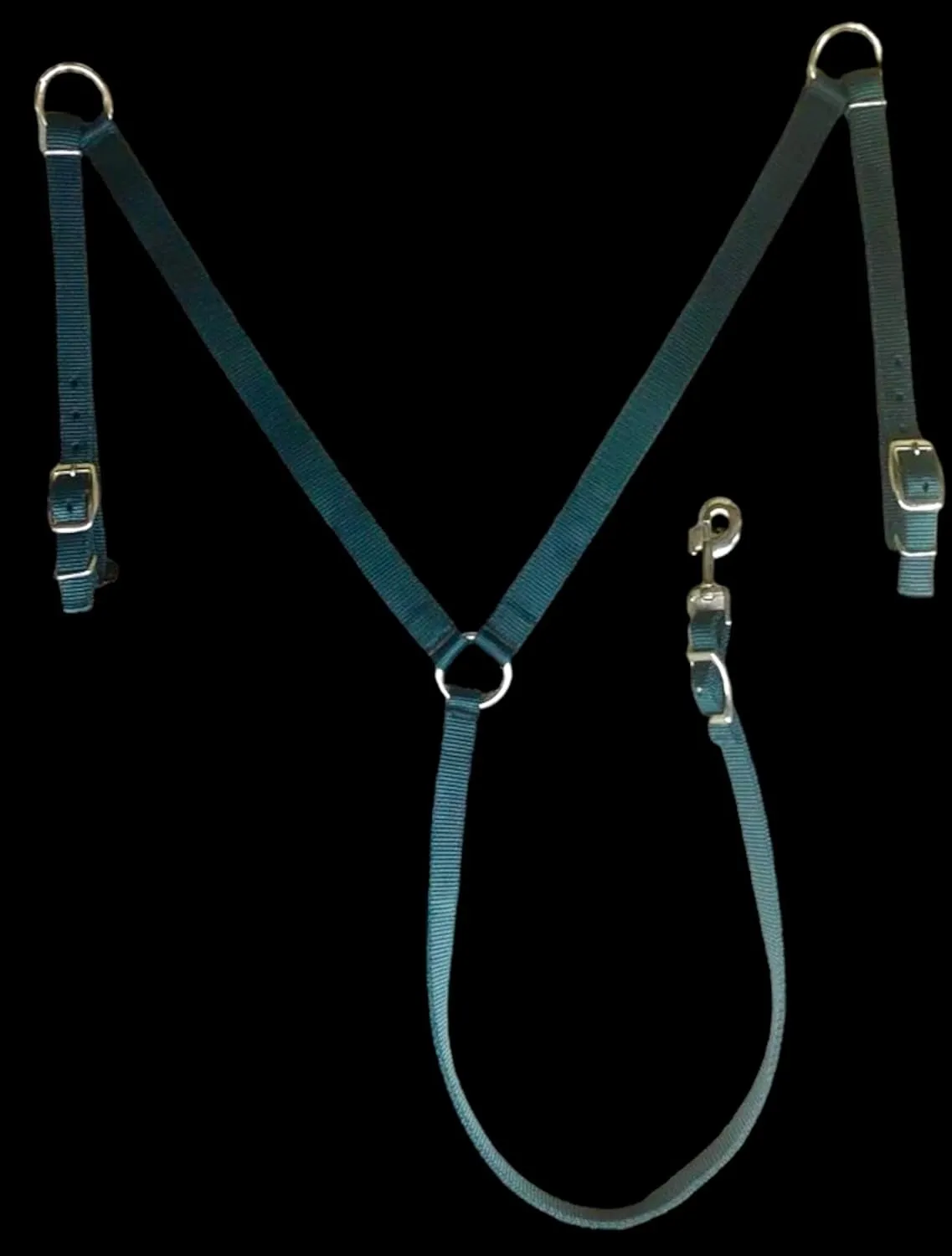 Majestic Ally Nylon Padded Breast Collar for Horses (Hunter Green, Full)