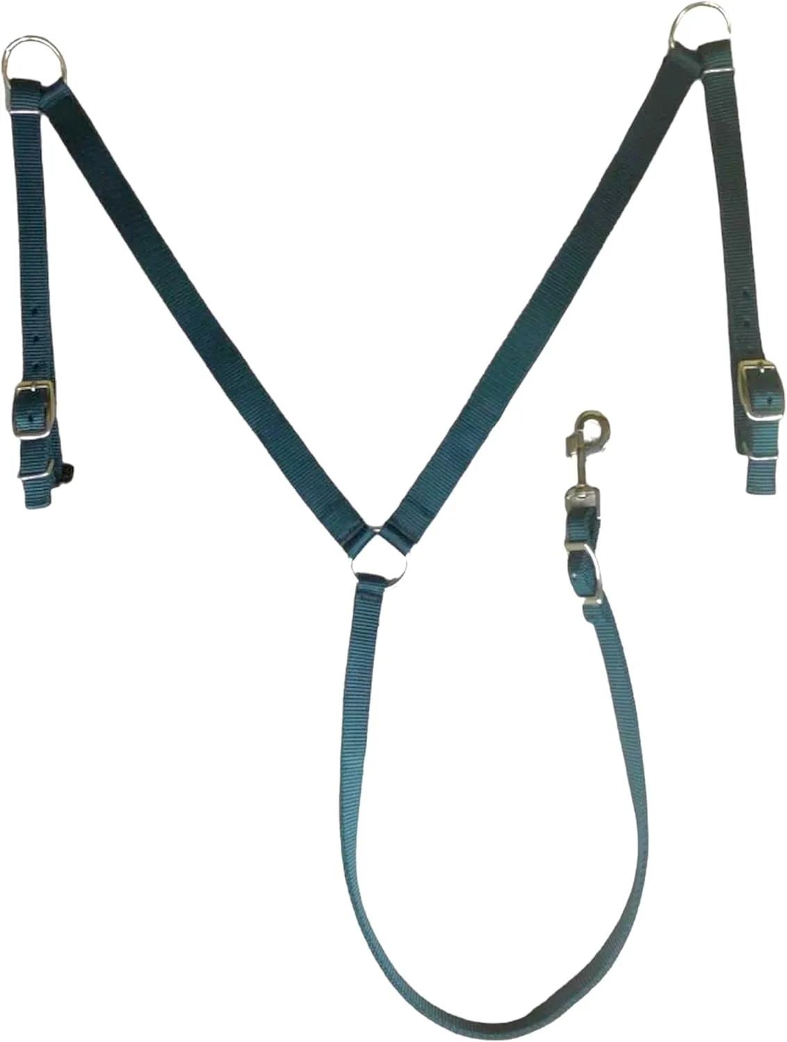 Majestic Ally Nylon Padded Breast Collar for Horses (Hunter Green, Full)