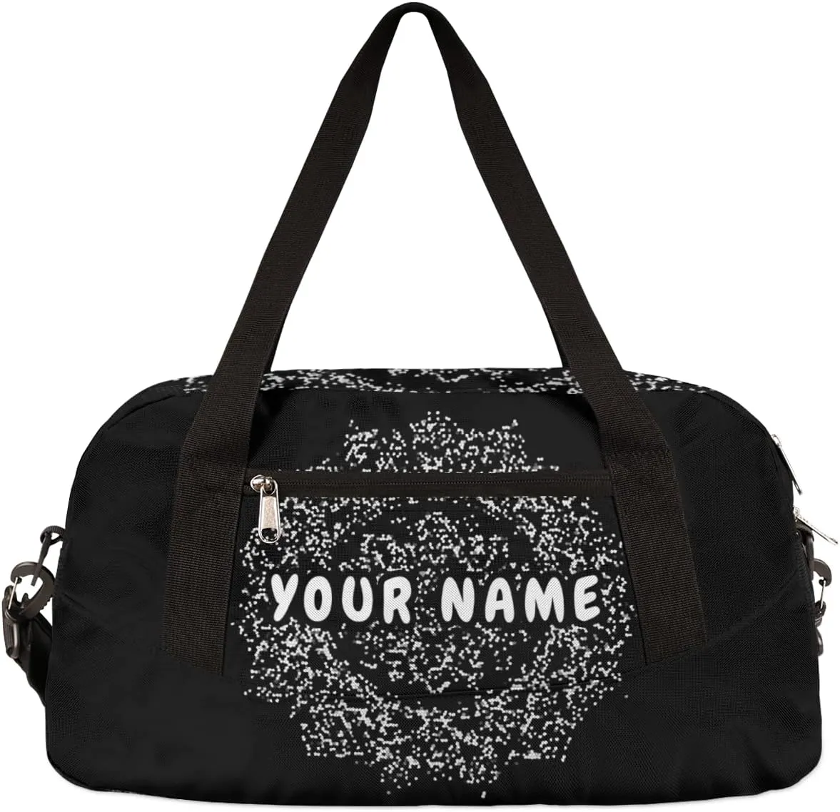 Mandala Flower Personalized Kids Duffel Bag for Girls Boys, Mandala Debris Custom Name Dance Bag Overnight Small Duffel Bag Carry On Weekend Sports Travel Bag for School Practice Gymnastics Ballet